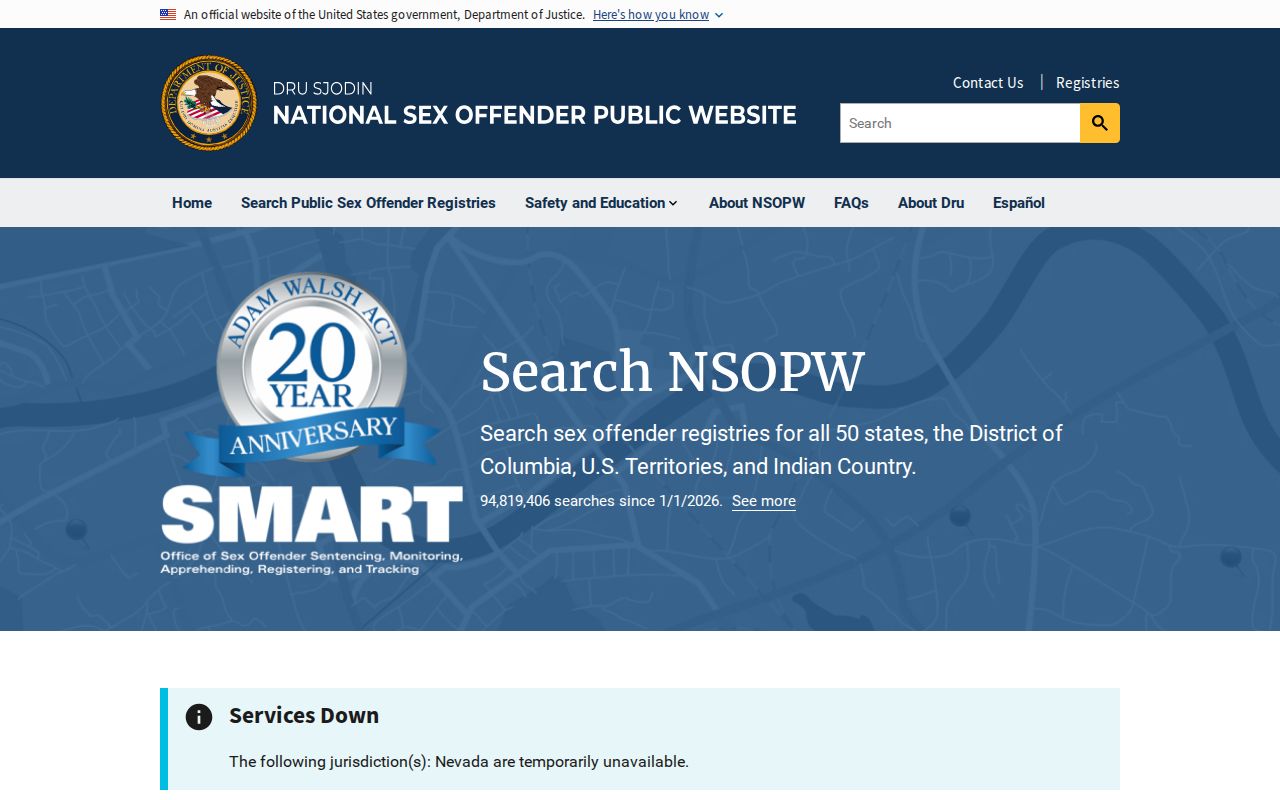 NSOPW national sex offender search for Jefferson County residents