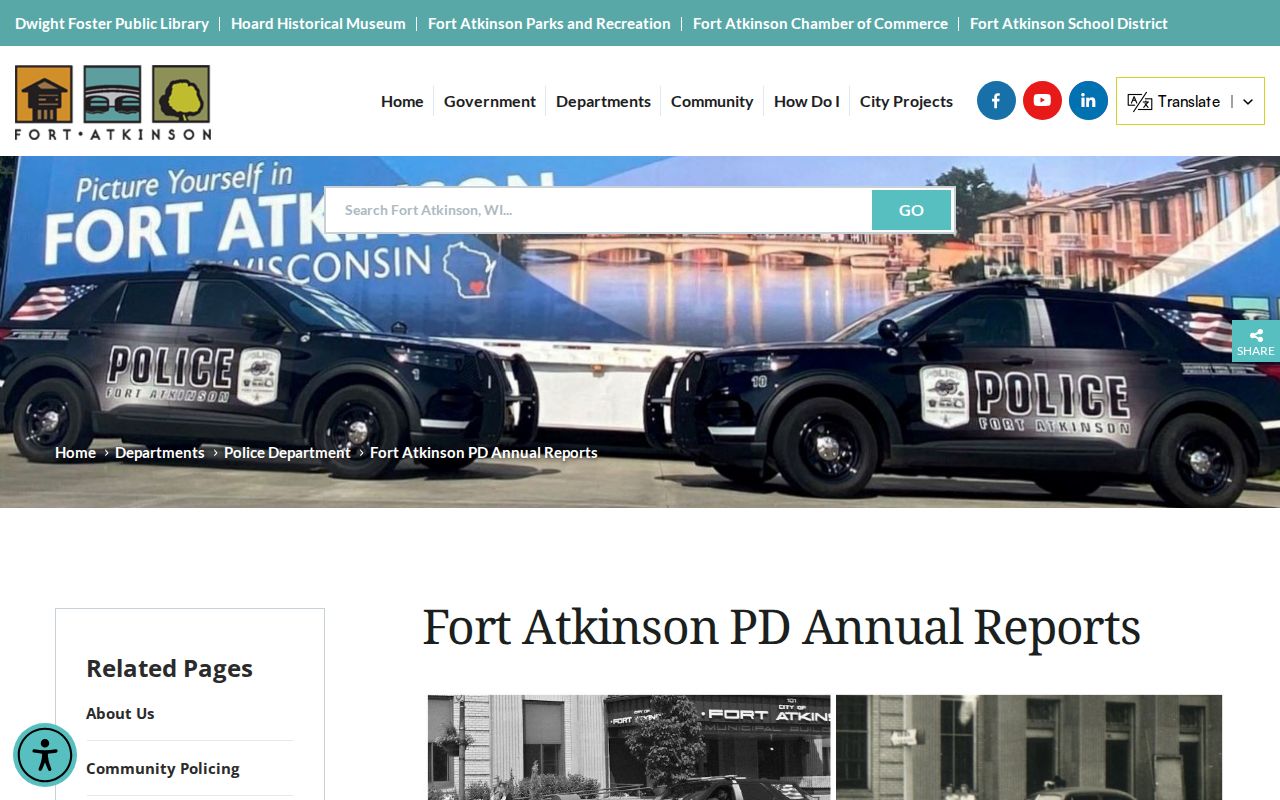 Fort Atkinson police criminal record annual reports