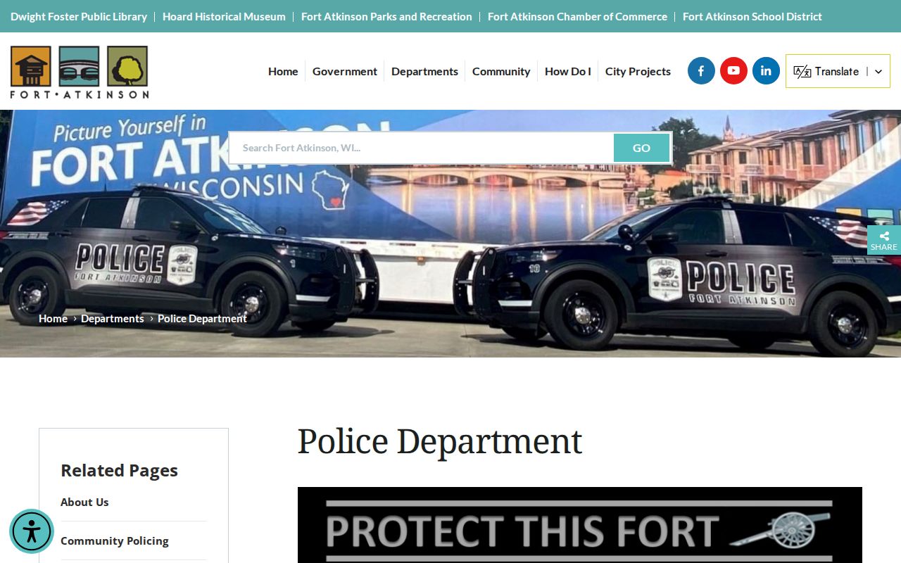 Fort Atkinson Police Department criminal records office